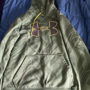 GREEN AND YELLOW UNDER ARMOUR HOODIE
